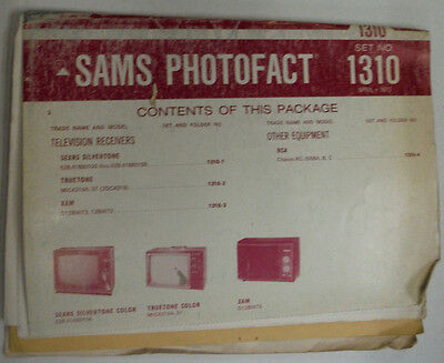 Sams Photofact Magazine Sears Silvertone & Truetone April 1973 No.1310 030315r2