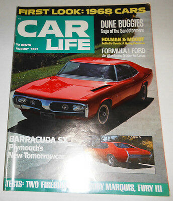 Car Life Magazine Barracuda SX Formula I Ford August 1967 081114R