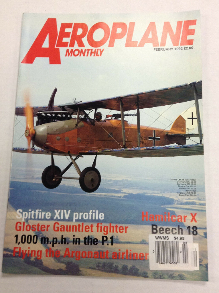 Aeroplane Monthly Aviation Magazine Spitfire XIV February 1992 121416R