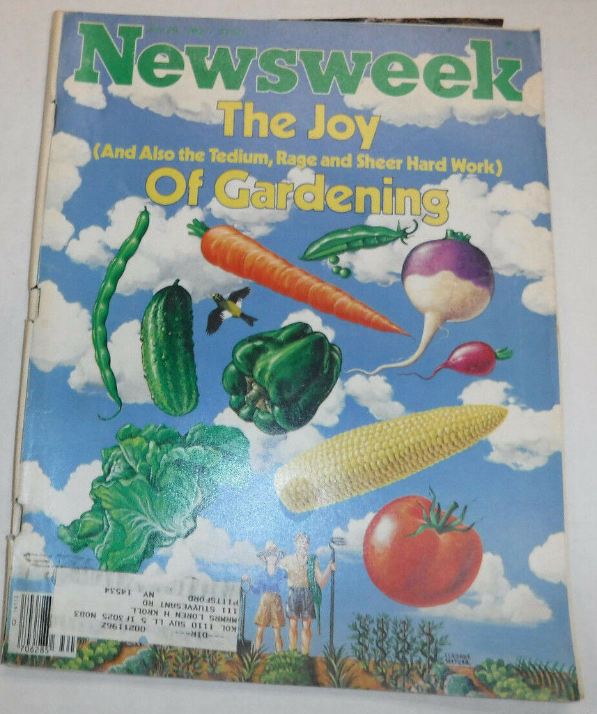 Newsweek Magazine The Joy Of Gardening July 26, 1982 100716R