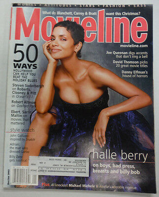 Movieline Magazine Halle Berry & Joe Queenan December/January 2002 052515R