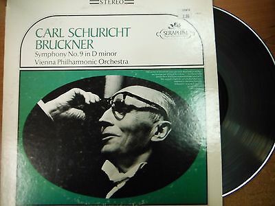 33 RPM Vinyl Carl Schuricht Bruckner Symphony No9 in D Minor Seraphim 032615SM
