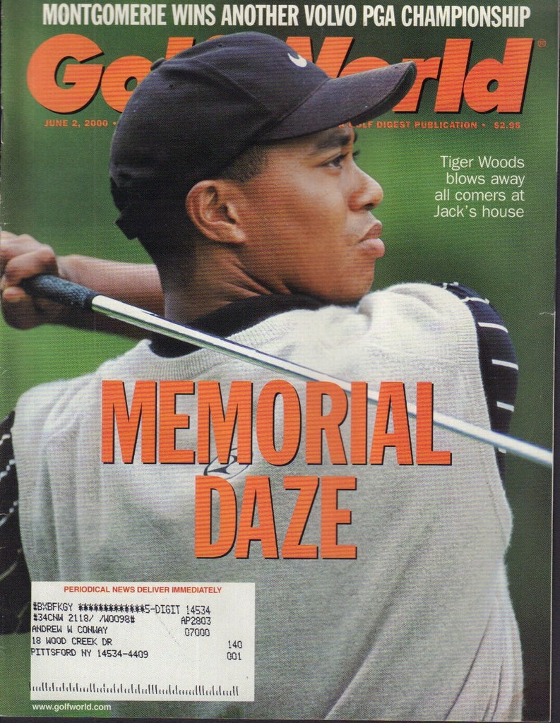 Golf World Magazine June 2 2000 Tiger Woods 072417nonjhe