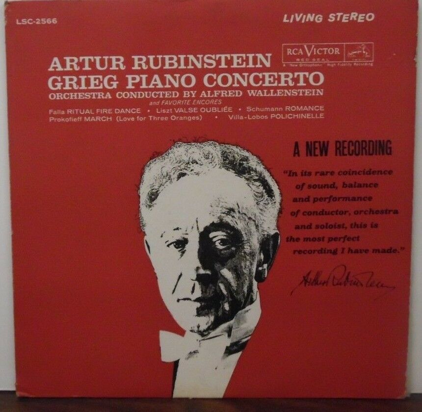 Arthur Rubinstein Grieg Piano Concerto A New Recording vinyl LSC2566 111218LLE