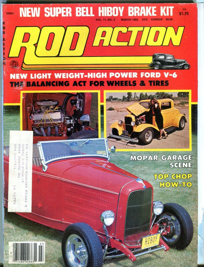 Rod Action Magazine March 1982 Top Chop How-To EX w/ML 031017nonjhe