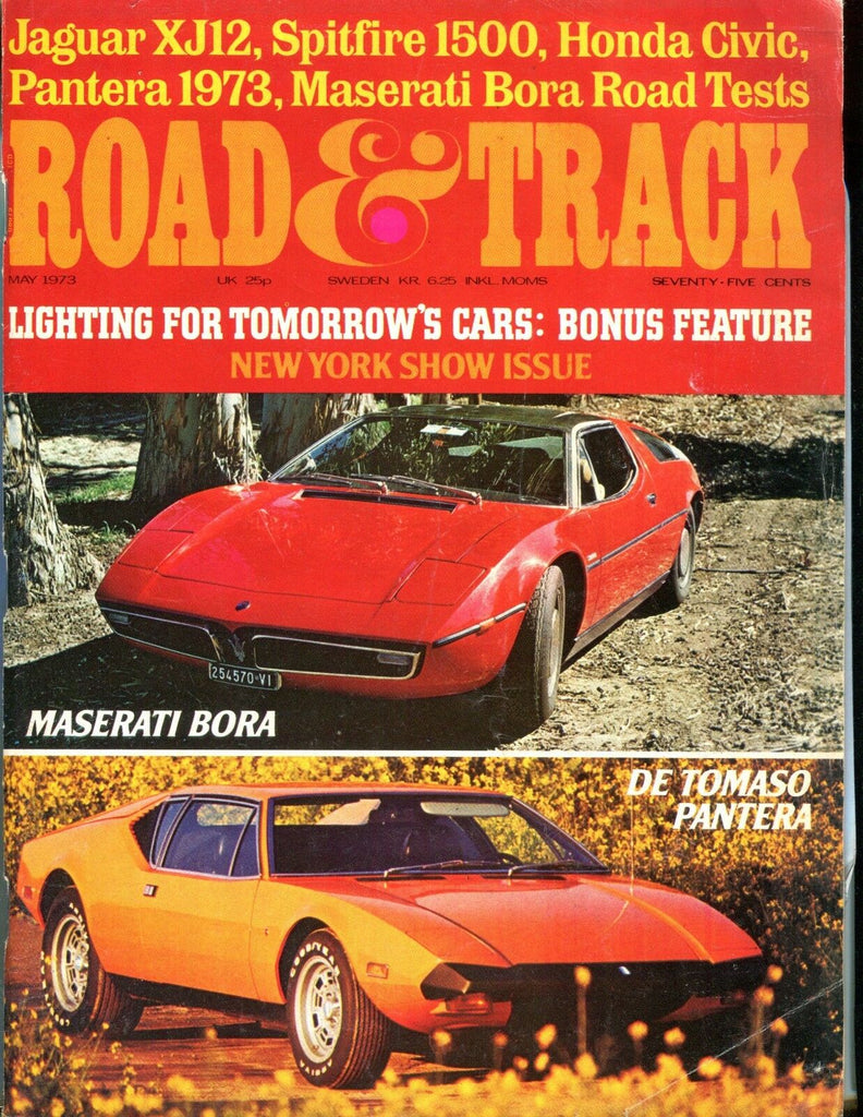 Road & Track Magazine May 1973 Maserati Bora VGEX No ML 042417nonjhe