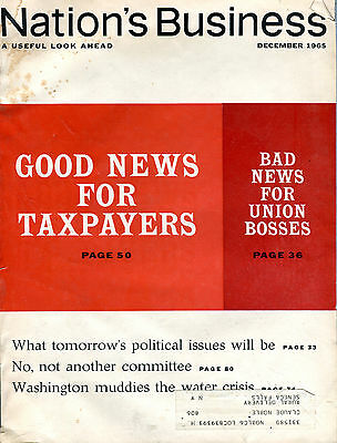 Nation's Business Magazine December 1965 Good News For Taxpayers EX 081116jhe