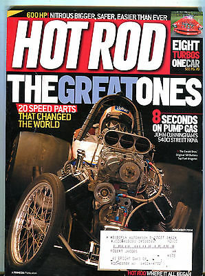 Hot Rod Magazine November 2004 The Great Ones EX 071916jhe